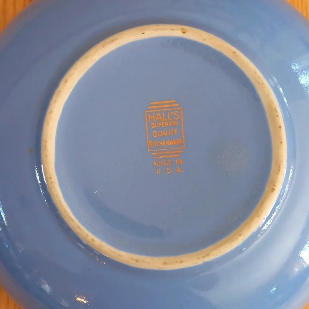 Hall's Superior Quality Kitchenware Serving Dishes Blue Morning Glory